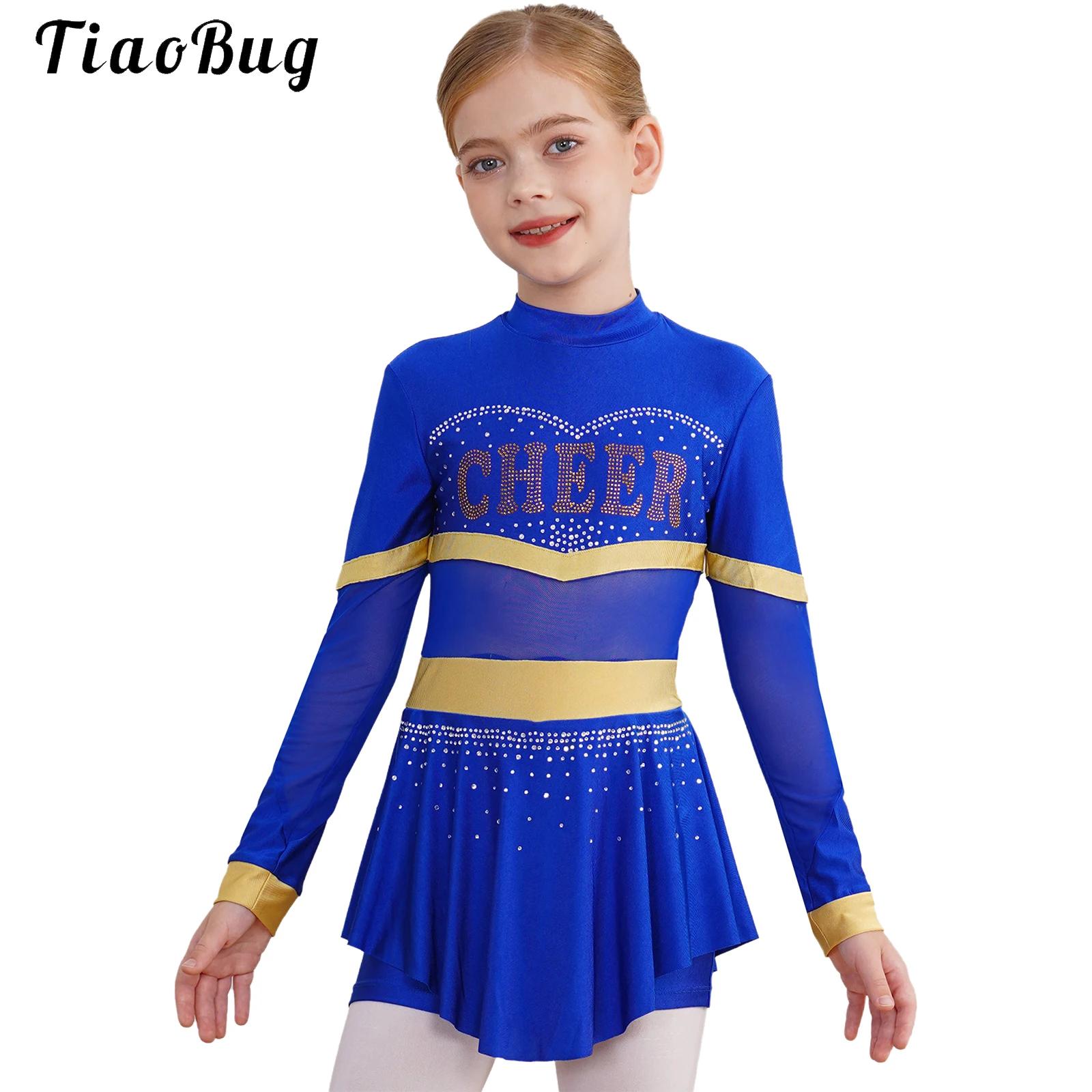 Team Sports - Costume da Cheerleader per Ragazze, Uniforme
