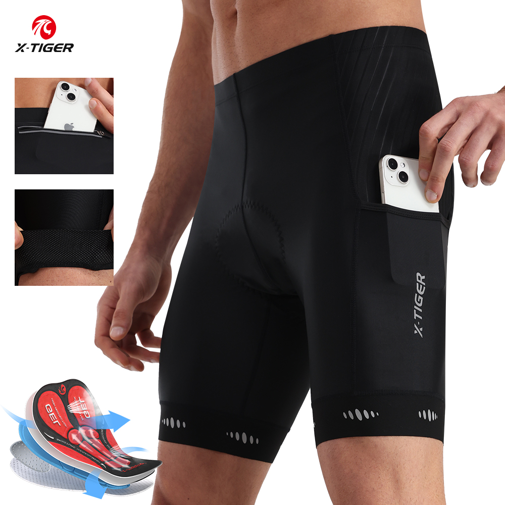 Padded Cycling Shorts 5D Gel - Pantaloncini da ciclismo da uomo X-TIGER