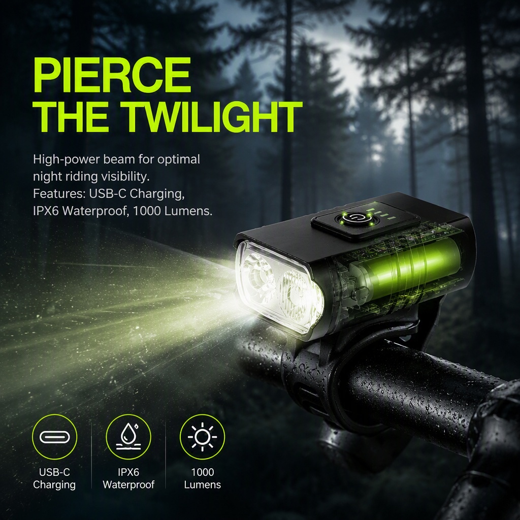 Luce per Bicicletta Ricaricabi - Rechargeable Bicycle Headlight 1000 Lumen recensione e prezzo