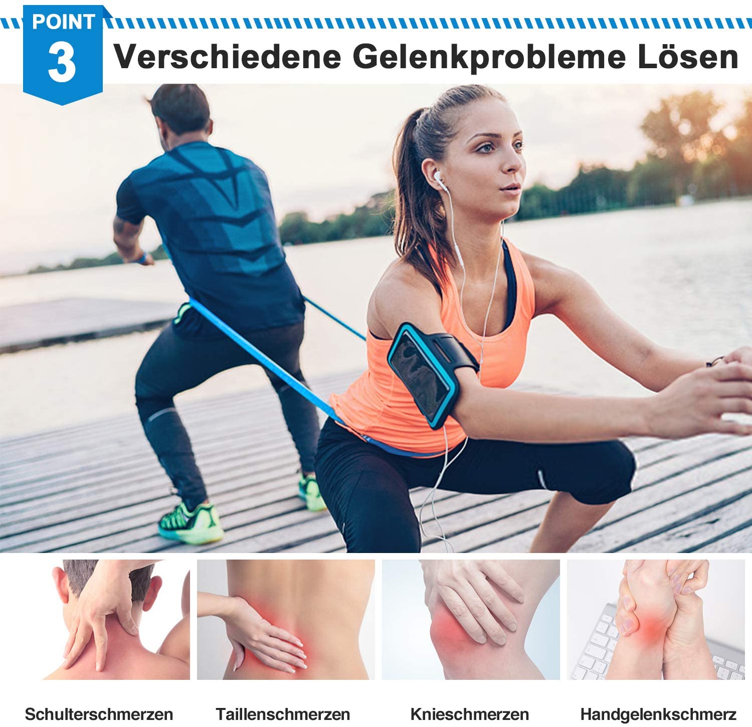 Fasce elastiche per fitness 3  - Pilates Bar Kit With Resistance Bands recensione e prezzo